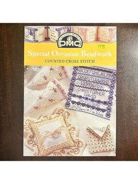 DMC Special Occasion Beadwork Counted Cross Stitch Booklet By Claire Crompton